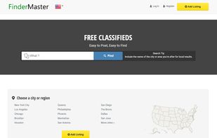 FinderMaster Classifieds Homepage