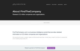 FindTheCompany.com's about page