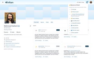 Profile pages for creators.