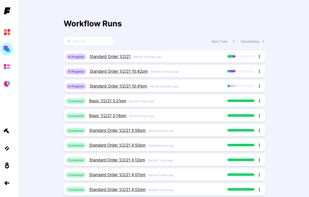 List of workflow runs