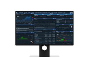 ChartIQ components seen here. Add your own CRM, blotter, research, data, messenger, etc., to your own create personalized experience. 