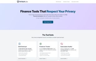FinTech Lite Homepage Screenshot