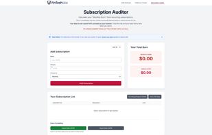 Subscription Auditor Screenshot