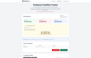 Freelance Cashflow Tracker Screenshot
