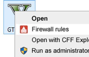 Right-click on a program to block or unblock its internet access.