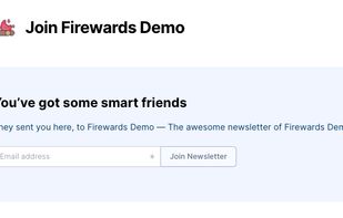 Invite friends widget to join and track referrals.