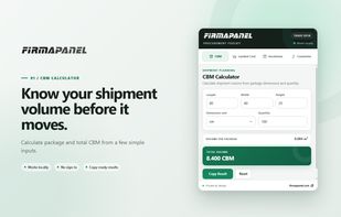 Know your shipment volume before it moves.