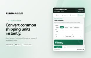 Convert common shipping units instantly.