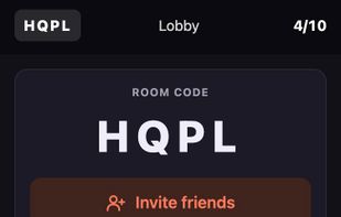 Share the room code or link, and friends join on their own phones with no app