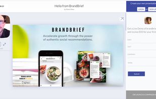 A shared Fishbole video presentation on a web browser