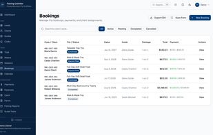 Bookings Overview & Management