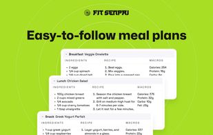 Enjoy meal plans with easy-to-follow recipes that count your daily calories and macros.