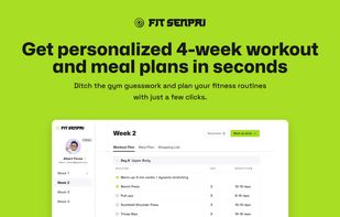 Fit Senpai generates personalized workout and meal plans based on your fitness goals and preferences.