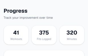 41 workouts, 375 exercises, 320 minutes — every session lands on your calendar, so consistency stops being a feeling and becomes a number you can actually see.