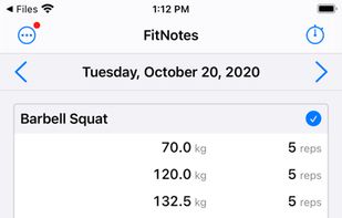 FitNotes iOS screenshot 1