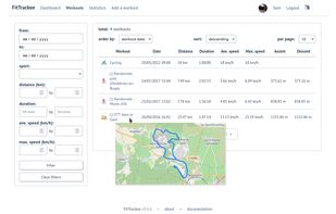 FitTrackee screenshot 2