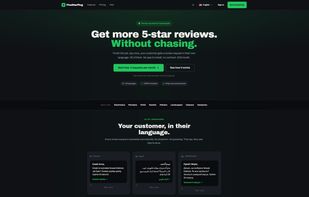 The simplest way for tradespeople to get more 5-star Google reviews. One tap, 30 languages, free to start.