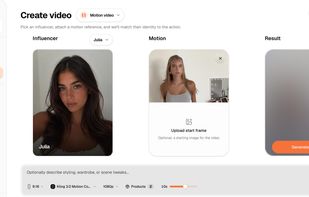 Easily motion videos of your influencers with template videos