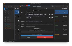 The main FlameGet downloader interface (Torrent)