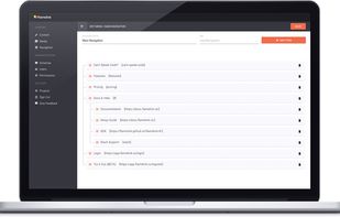 Drag-and-drop menu builder.