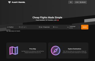 Homepage, dark theme