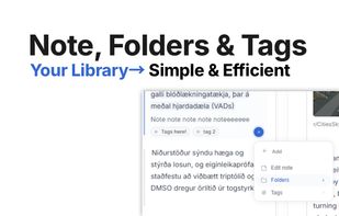 Organization with folders, tags, and integrated note-taking.