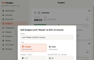 FlexiBudget screenshot 1