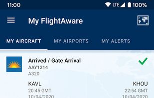 FlightAware screenshot 1