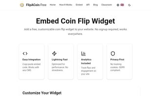 Embed coin flip widjet