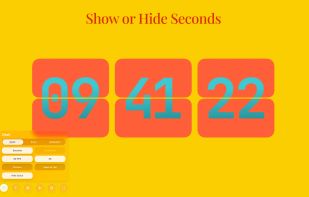FlipCloc lets you show or hide seconds