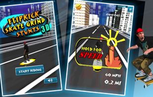 Flipkick Skate Grind Stunts 3D  on Iphone(2)