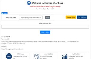 Flipmsg URL Shortener screenshot 2