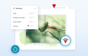 Wrap your content in your custom branding: from your own background and color palette down to your company logo.