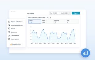 Track stats and see how visitors interact with your flipbook.