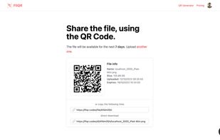 Get a QR Code and a download link