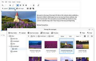 File manager for WYSIWYG editor