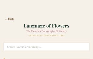 Language of the flower list