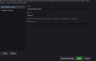 Notifications: send alerts to Discord, Telegram or webhooks