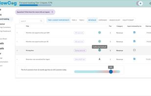 Focus on the most meaningful drivers first. FlowCog sets intelligent defaults for all inputs based on your onboarding form responses.