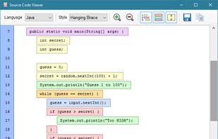 Source Code Viewer Window