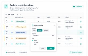 FlowGrid Time Tracking screenshot 2