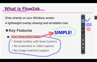 Explaining a screen during a presentation