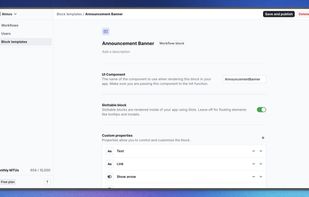Block template - this is where you create custom UI components