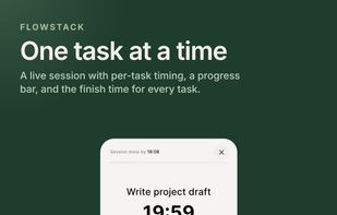 Stack tasks in a focus session, a timer for each.