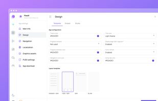 Screen of FlowX.co -> the online builder for iOS & Android from your website