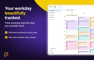 Track time visually on a calendar and plan your work around how your day actually unfolds.