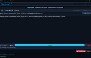 Any language: Dutch text is detected and read by a Multilingual voice, shown by name