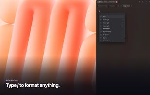 Type / to format anything.