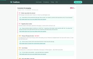 Every problem with its fix in plain English (sample report)