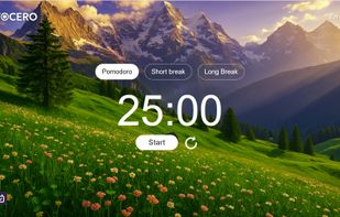"Clean and distraction-free Pomodoro timer interface."
"Focero main timer screen with multilingual support."
"Web-based focus timer designed for individuals and remote teams."
"Minimalist productivity timer — no downloads, no clutter."
